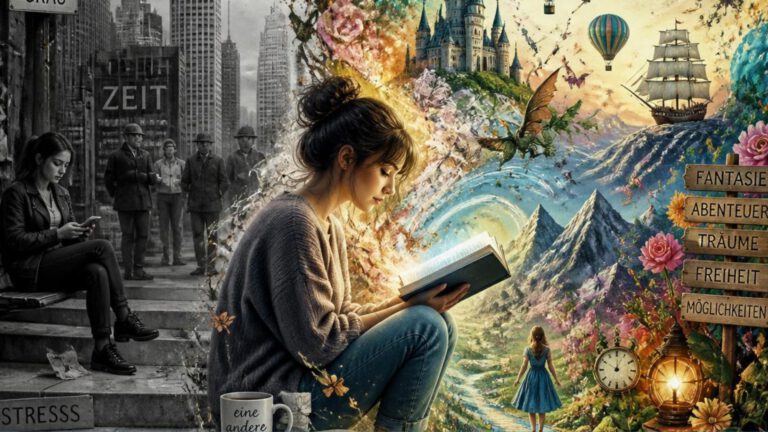 buch als bemalter spiegel